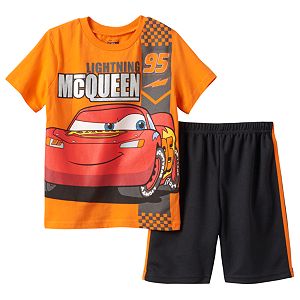 Disney / Pixar Cars Lightning McQueen Toddler Boy Graphic Tee & Shorts Set