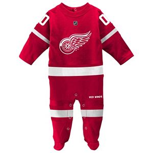 Baby Reebok Detroit Red Wings Footed Bodysuit