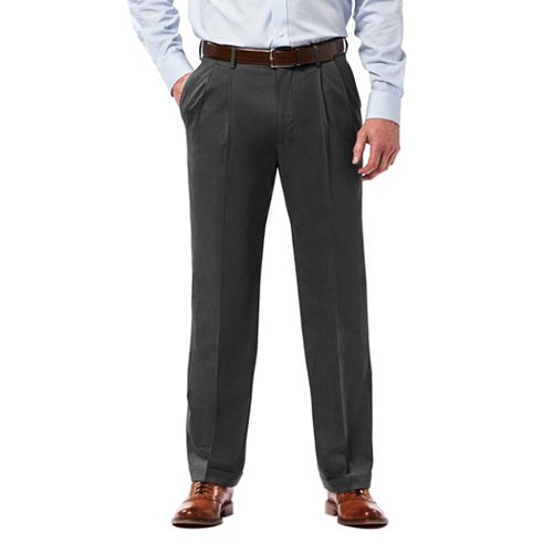 Men's Haggar Premium Classic-Fit Stretch Pleated Dress Pants
