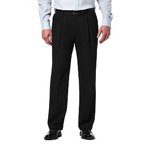 Big & Tall Haggar Premium Classic-Fit Stretch Pleated Dress Pants