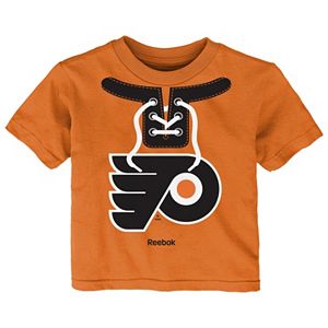 Baby Reebok Philadelphia Flyers Lace-Up Graphic Tee
