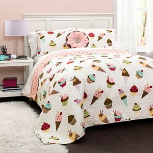 Cupcake Ice Cream Quilt Set