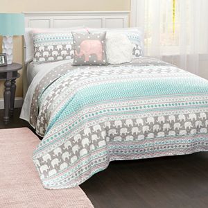 Elephant Stripe Quilt Set