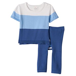 Baby Boy Cuddl Duds Colorblock Knit Top & Pants Set
