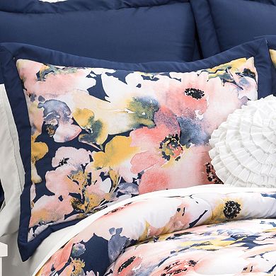 Floral Watercolor 7-piece Comforter Set 