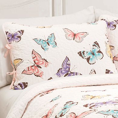 Lush Decor Flutter Butterfly Quilt Set