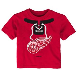 Toddler Reebok Detroit Red Wings Lace-Up Graphic Tee