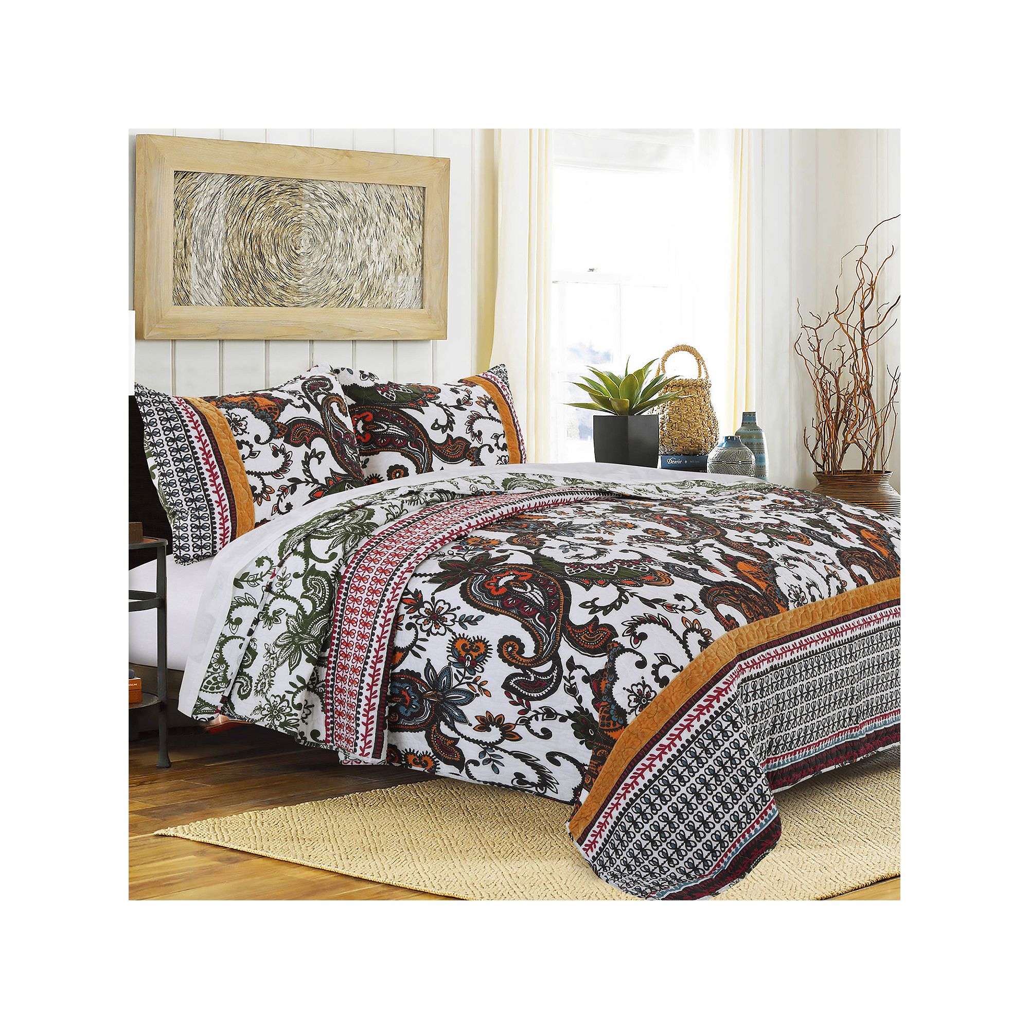 Greenland Home Fashions Orleans Quilt Set, Multi None