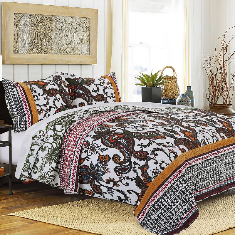 Greenland Home Fashions Orleans Quilt Set, Multicolor, Full/Queen
