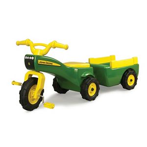 John Deere Pedal Tractor & Wagon Ride-On