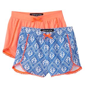 Girls 4-6x Freestyle Revolution Print & Solid Shorts Set