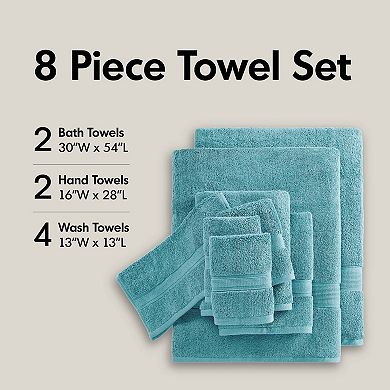 Madison Park Signature Cotton 8-piece Bath Towel Set