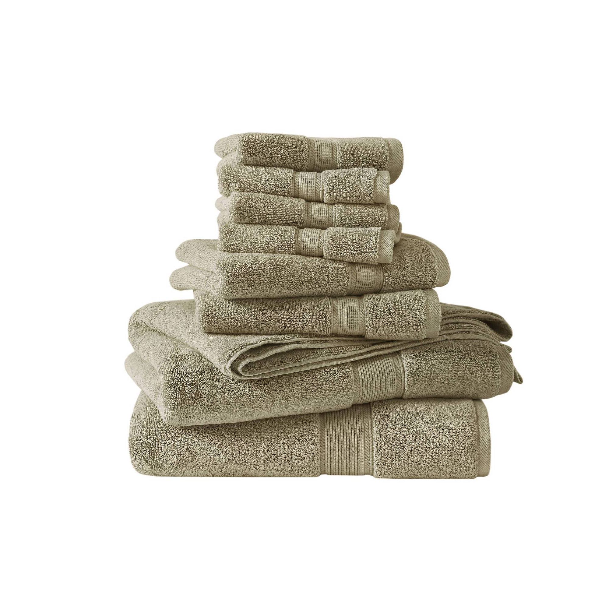 Madison Park Signature 800GSM 8-Piece Ultra-Soft Cotton Absorbent Towel Set