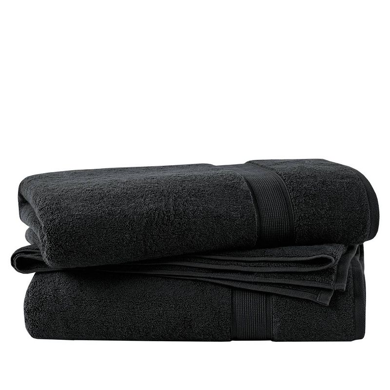 UPC 022164379044 product image for Madison Park Signature 800GSM Ultra-Soft Cotton Absorbent Towel Set, Black | upcitemdb.com