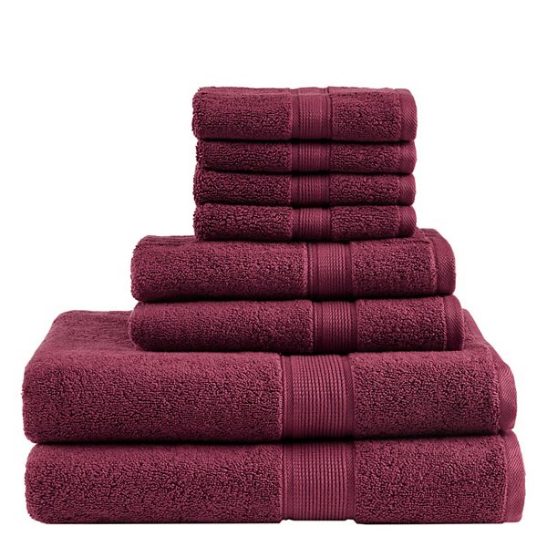 Madison Park Signature Cotton 8-piece Antimicrobial Bath Towel Set