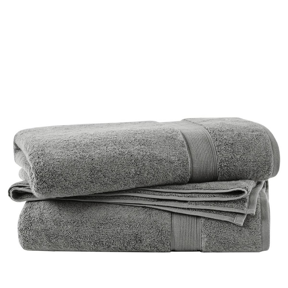 Madison Park Signature 800GSM Ultra-Soft Cotton Absorbent Towel Set - Gray, 8PC SET
