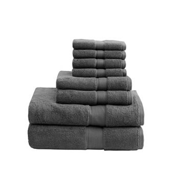 Madison Park Signature 800GSM 8 pc Ultra-Soft Cotton Absorbent Towel Set