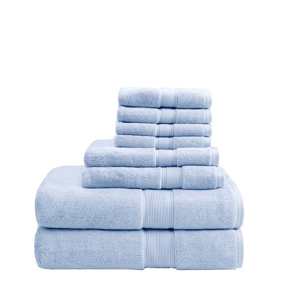 MADISON PARK SIGNATURE 800GSM 100% Cotton 8 Piece Towel Set Dark Green 30 x  54, 1 unit - Foods Co.
