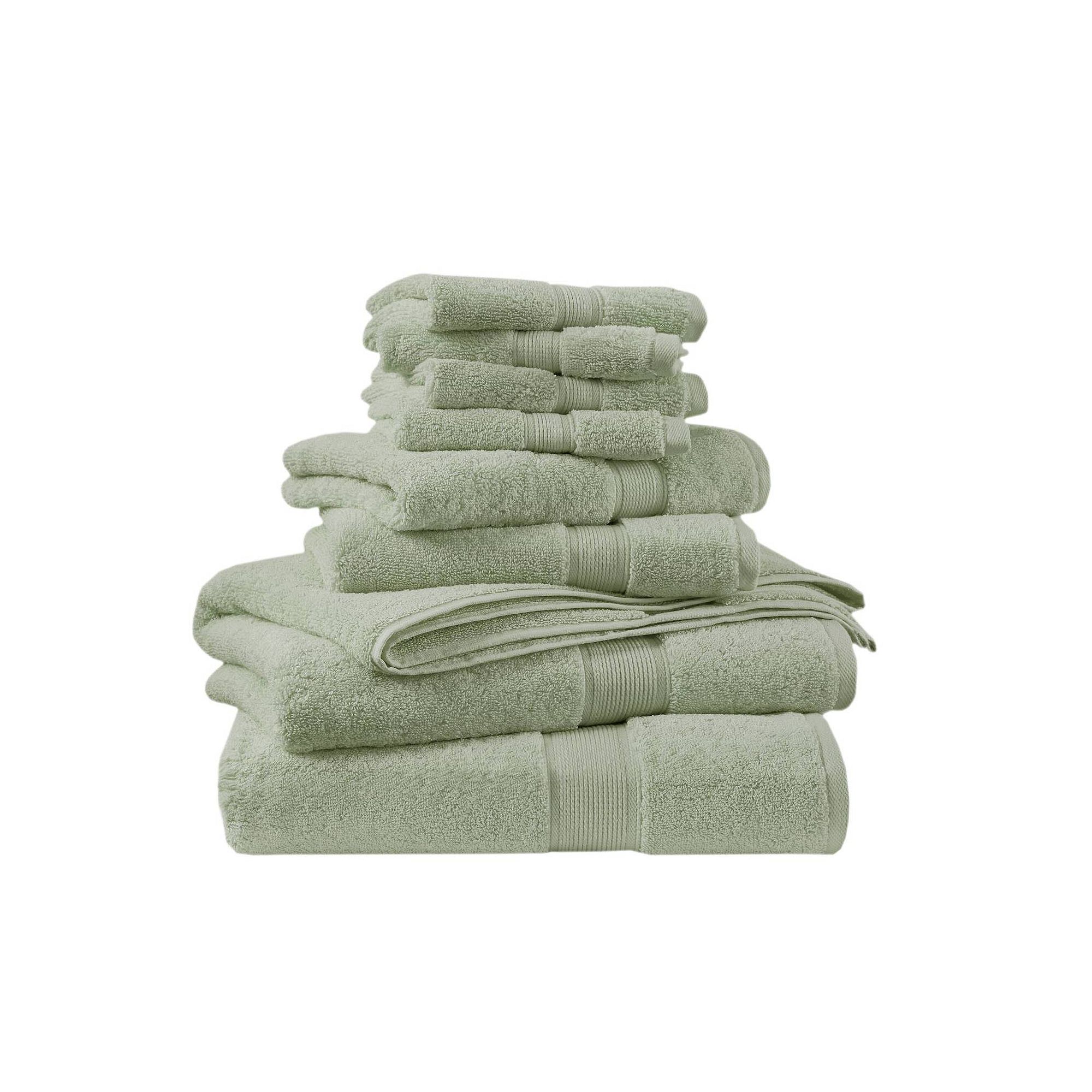 Madison Park Signature 800GSM 8-Piece Ultra-Soft Cotton Absorbent Towel Set