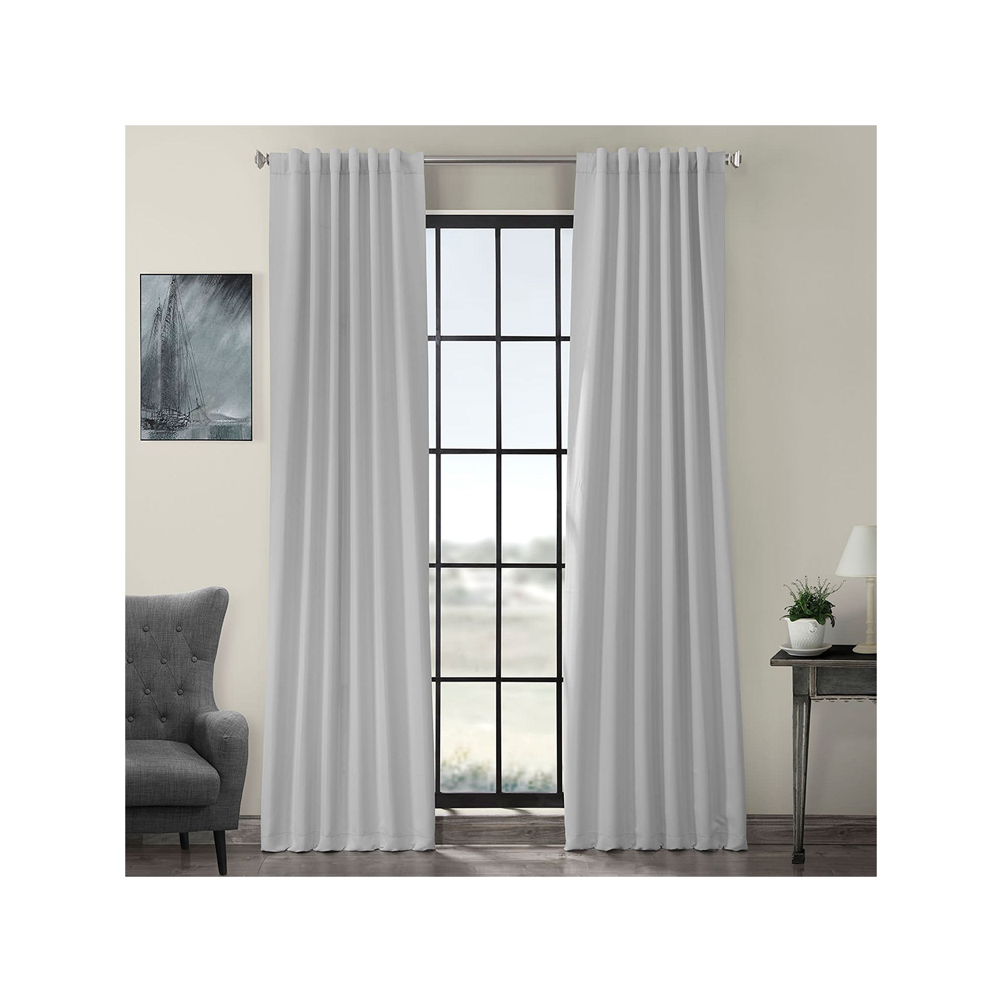 EFF 2-pack Blackout Window Curtains, Artic Gray