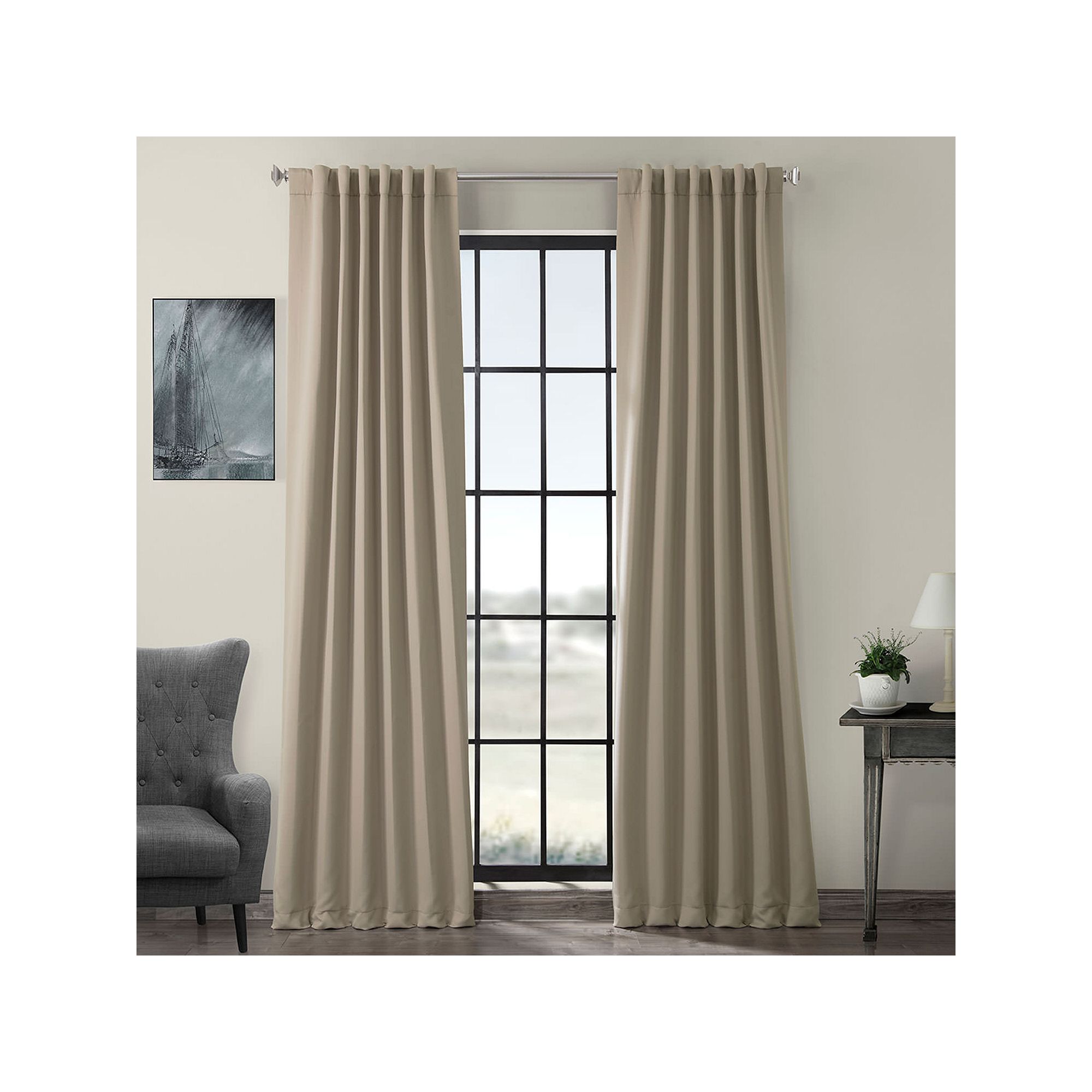 EFF 2-pack Blackout Window Curtains, Classic Brown
