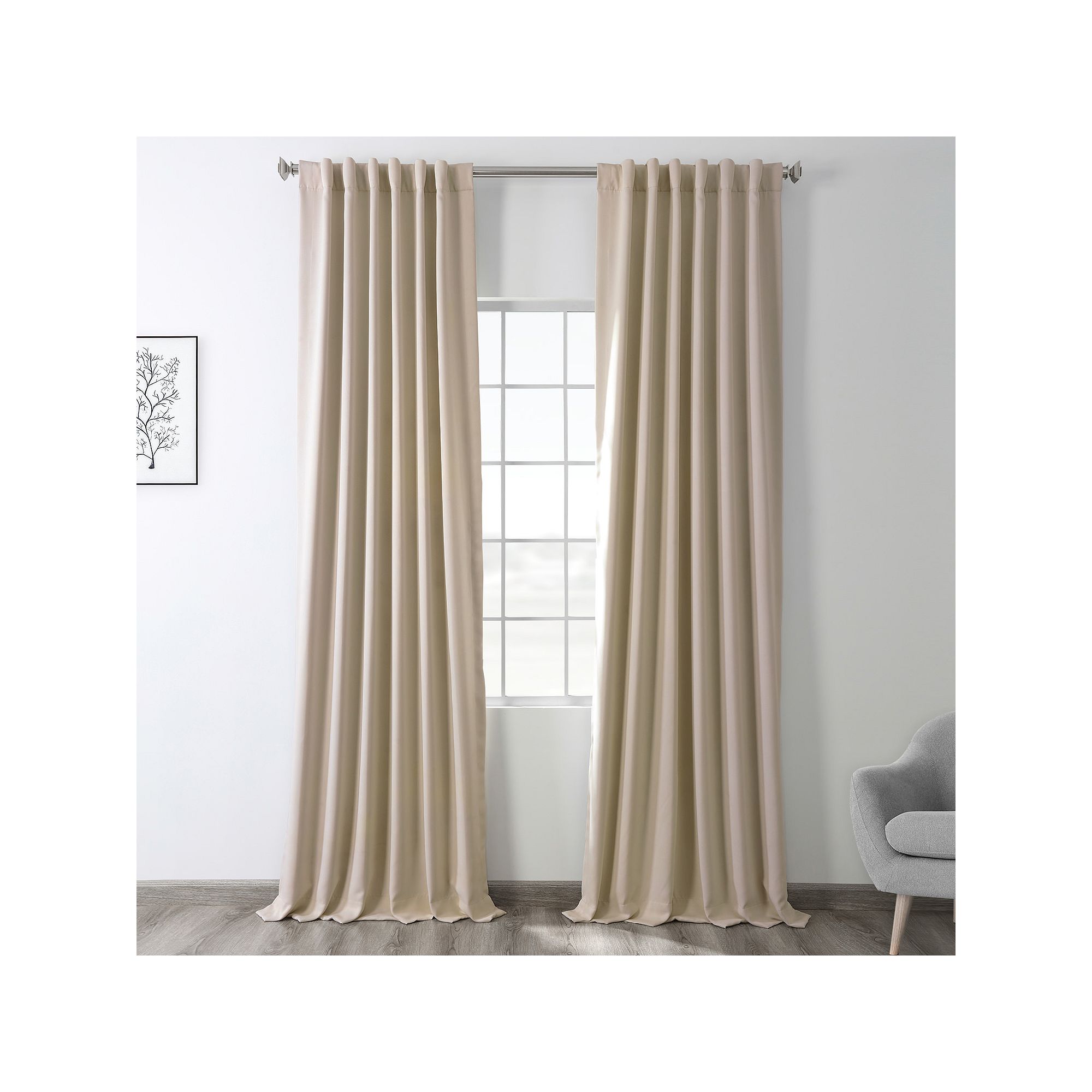 EFF 2-pack Blackout Window Curtains, Egg Nog
