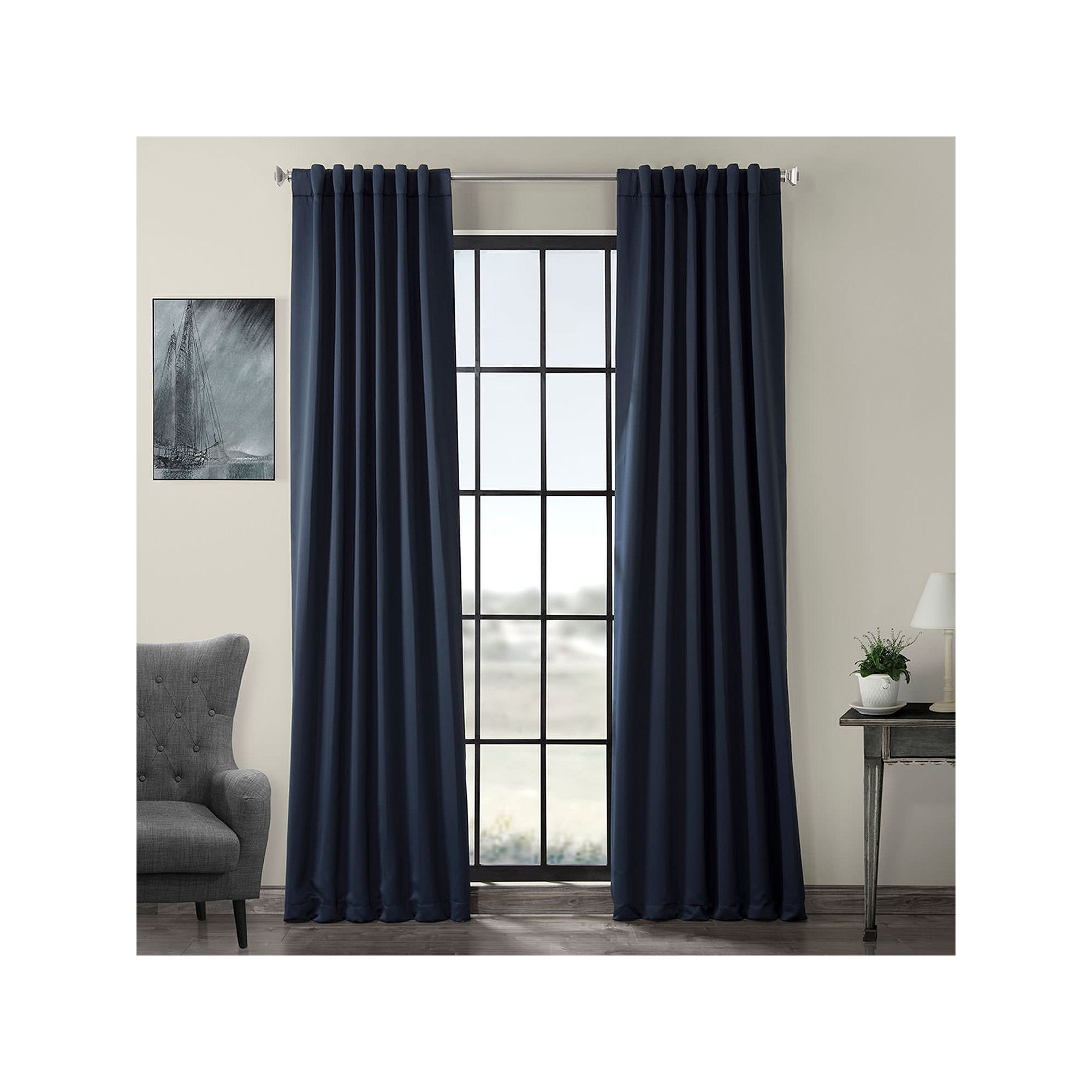 EFF 2-pack Blackout Window Curtains, Navy Blue