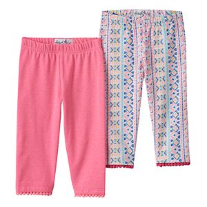Toddler Girl Freestyle Revolution 2-pk. Patterned & Solid Capri Leggings