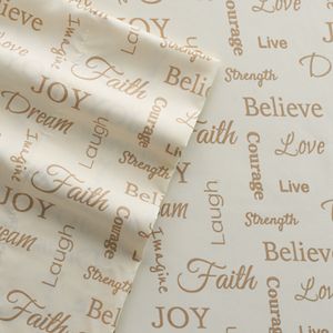 Grand Collection Microfiber Inspirational Print Sheet Set