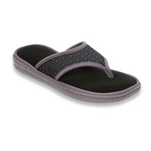 Dearfoams Women's Perforated Thong Slippers