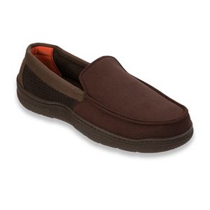 Dearfoams Men’s Mesh Moccasin Slippers