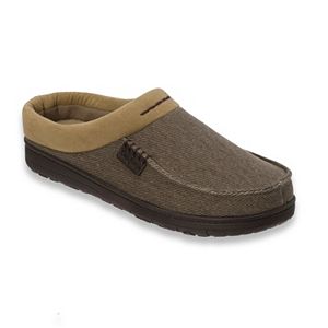 Dearfoams Men's Twill Clog Slippers