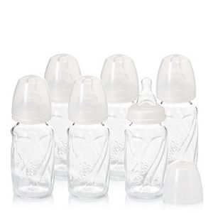 Evenflo Feeding 6-pk. 4-oz. Vented + Clear Glass Bottles
