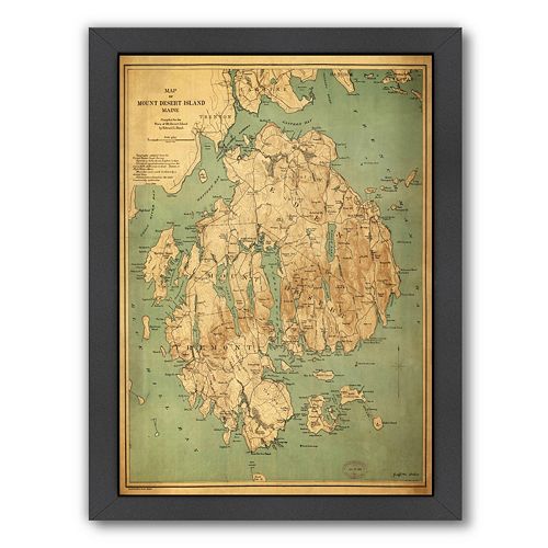 Americanflat Mount Desert Island Framed Wall Art