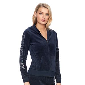 Women's Juicy Couture Embellished Velour Hoodie Jacket