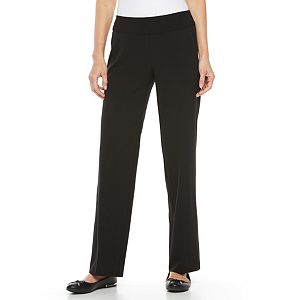 Women's Croft & Barrow® Polished Pull-On Straight-Leg Pants