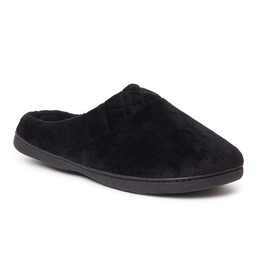 Dearfoams Women&#39;s Quilted Velour Clog Slippers