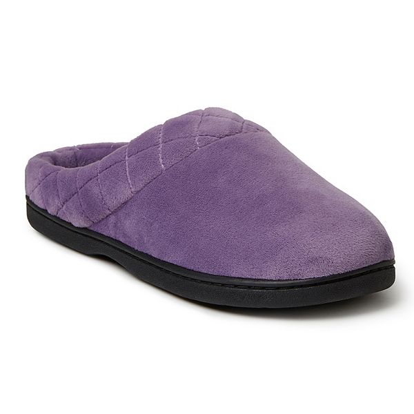Women's Dearfoams Darcy Velour Clog Slippers with Quilted Cuff