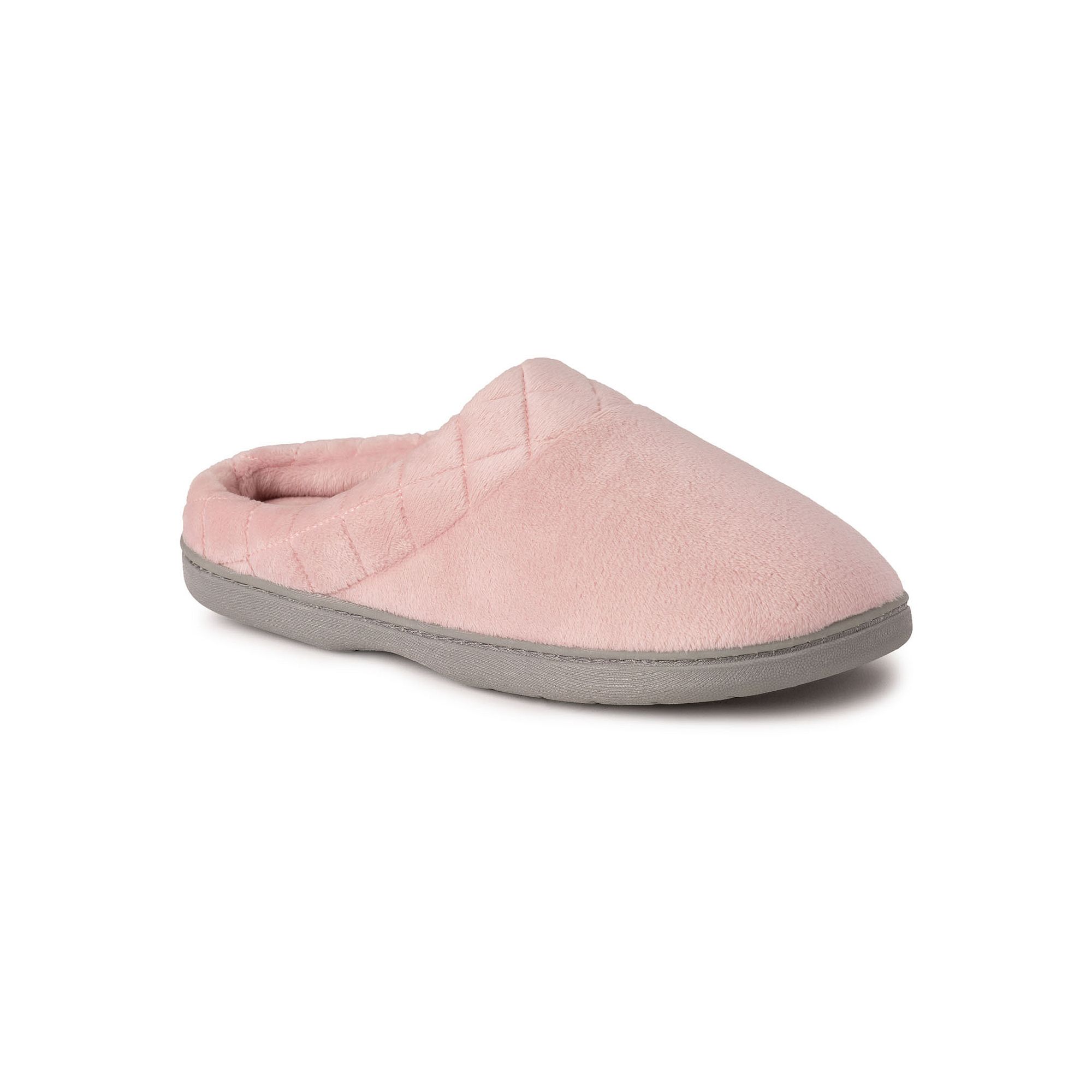 Dearfoams Darcy Velour Womens Clog Slippers, Size: MD Wide, Pale Muave