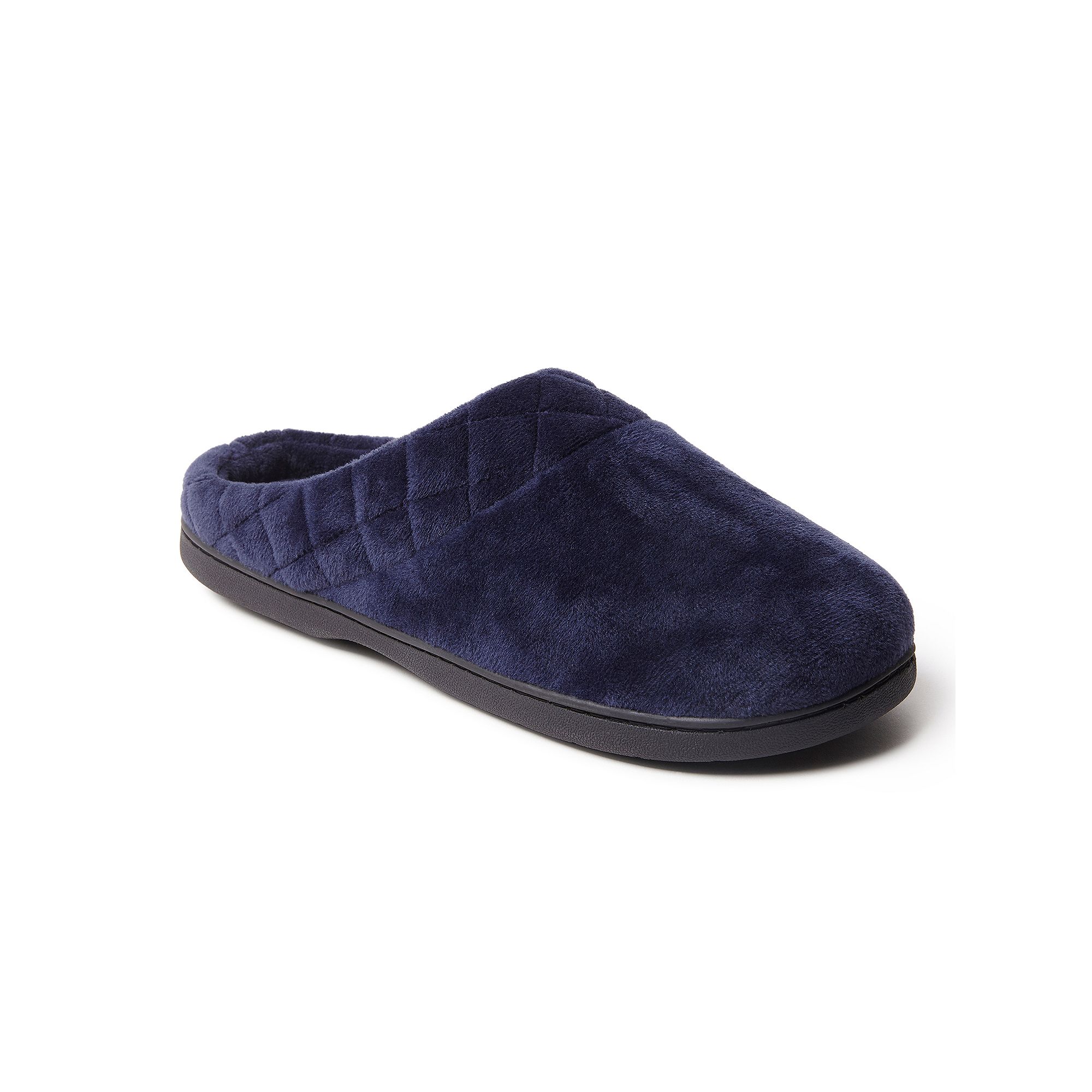 Dearfoams Darcy Velour Womens Clog Slippers, Size: MD Wide, Peacoat