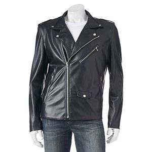 Men's XRAY Slim-Fit Faux-Leather Moto Jacket