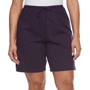 Plus Size Jockey Pajamas: Purple Bermuda Pajama Shorts