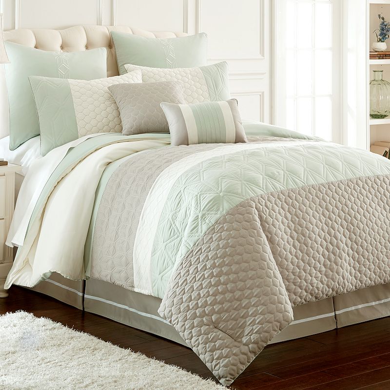 UPC 645470151588 product image for Palisades 8-piece Comforter Set, Green, King | upcitemdb.com