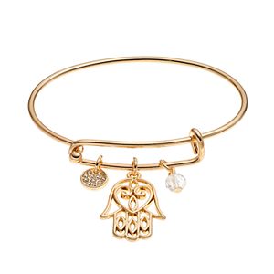 Hamsa Charm Bangle Bracelet