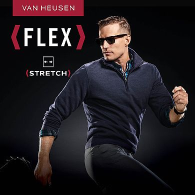 Men’s Van Heusen Flex Classic-Fit Stretch Fleece Quarter-Zip Pullover