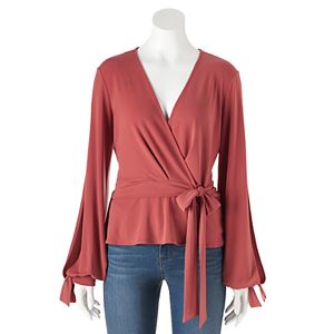 Women's Jennifer Lopez Faux-Wrap Top