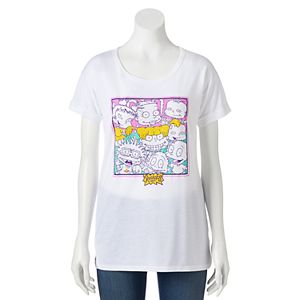Juniors' Nickelodeon Rugrats Tommy, Chuckie & Angelica Square Group Graphic Tee