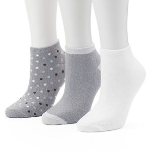 Women's Cuddl Duds 3-pk. Dotted Low-Cut Socks!