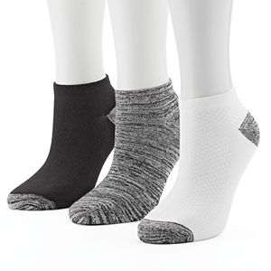 Women's Cuddl Duds 3-pk. Space-Dyed Low-Cut Socks