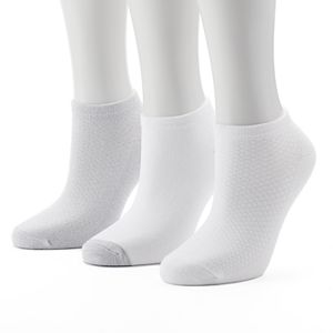 Women's Cuddl Duds 3-pk. Pique Low-Cut Socks